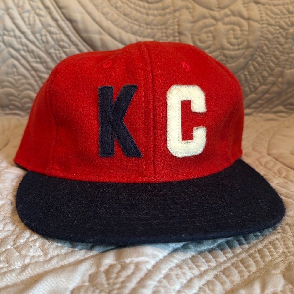 Ebbets Field Flannels Red and Navy KC Wool Baseball Cap